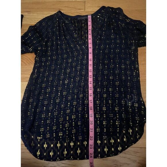 J. Crew, women's black sparkly sheer long sleeve silk blend blouse size 2 - Picture 10 of 10